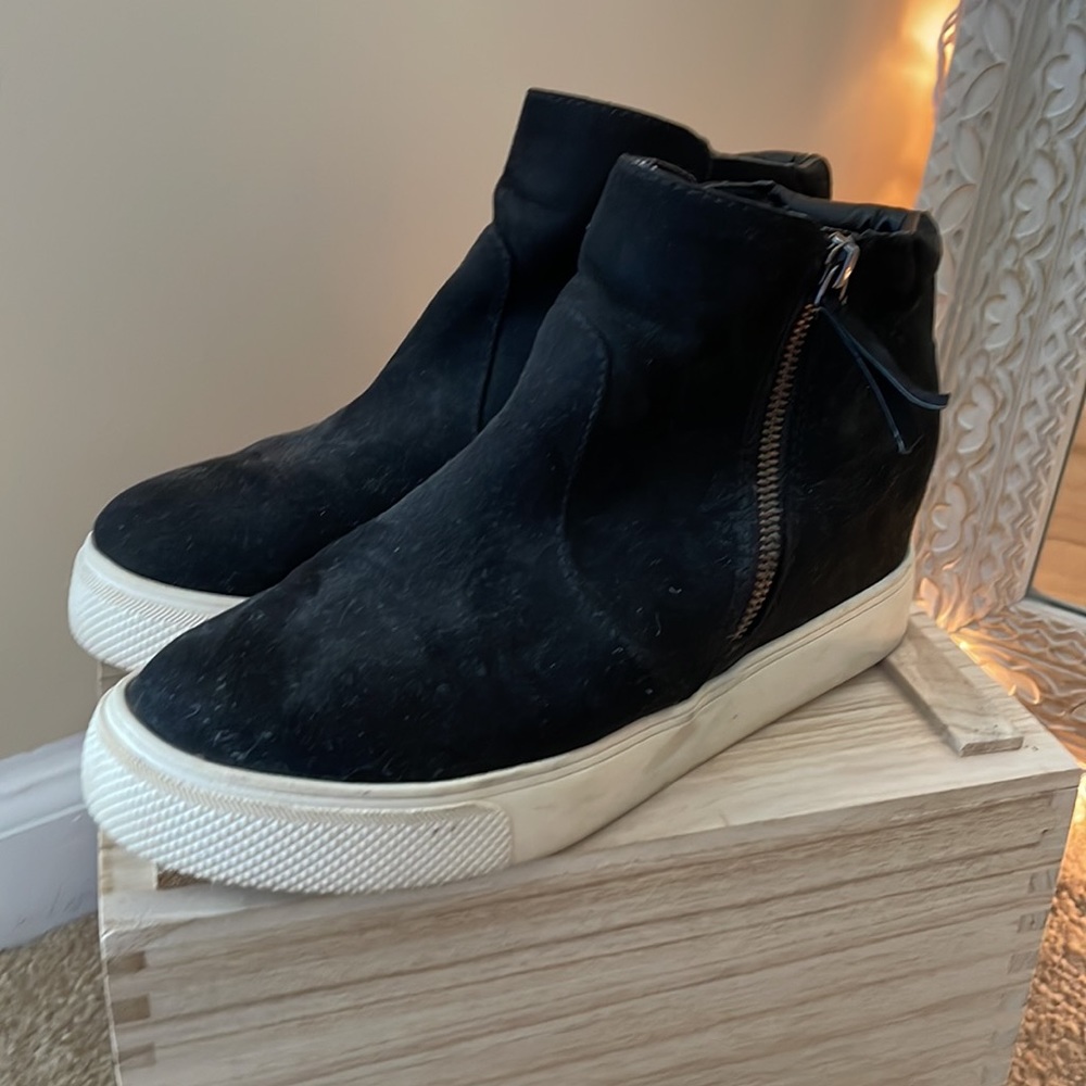 High Top Suede Sneakers